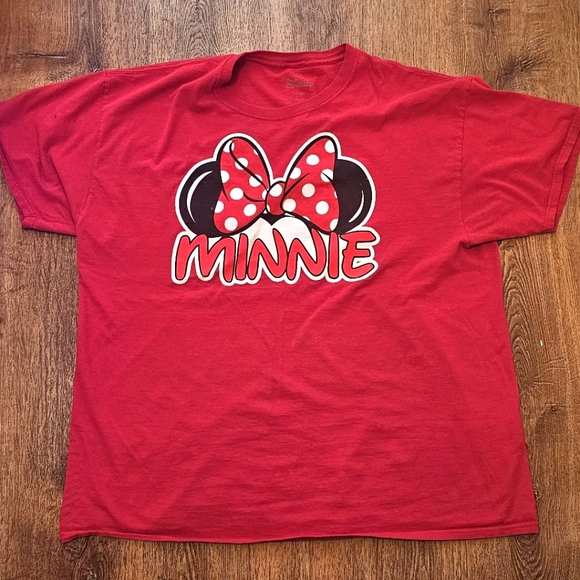 Disney Tops - Disney Red Minnie Mouse Short Sleeve Tee Womwns Size XL